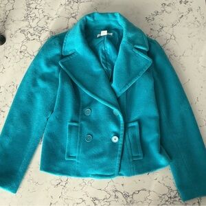 Liz Claiborne Turquoise Double-Breasted Jacket